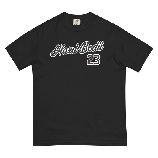Hard Bodii Number 23 Legends Men’s T-Shirt in Black - Front View