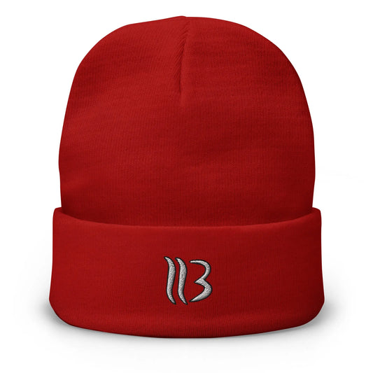 Modern HB Logo Outline Beanie - Red