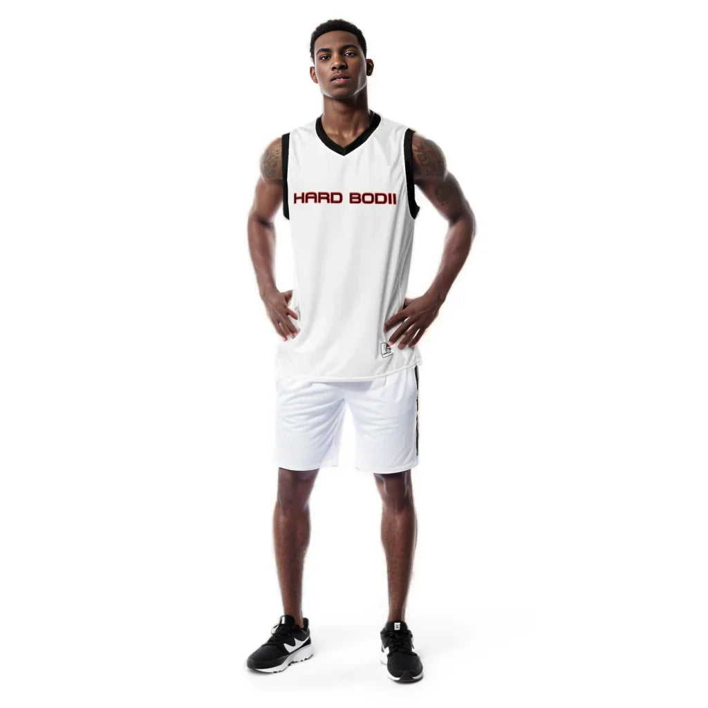 Hard Bodii Baller Plain White Basketball Jersey