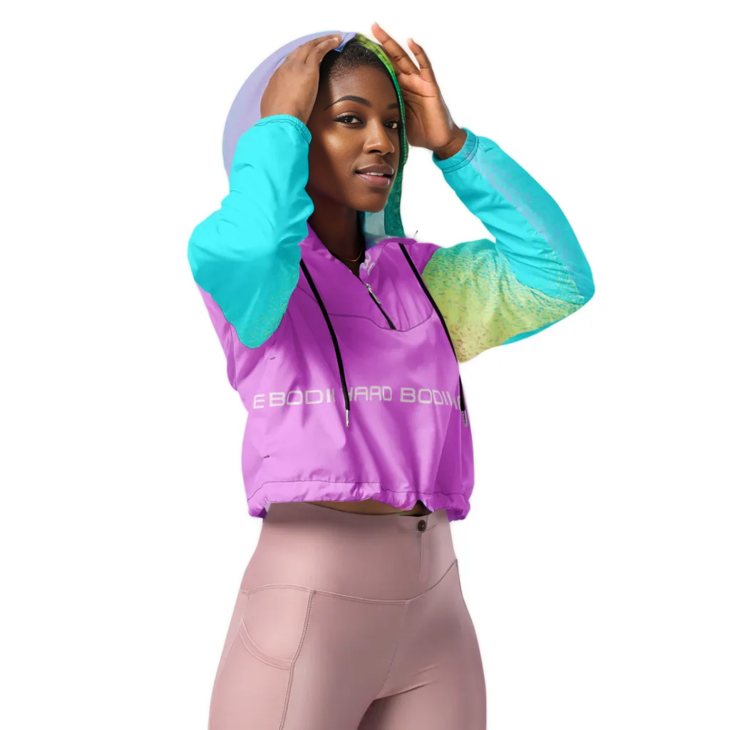 Rainbow Rebel Cropped Windbreaker Hard Bodii