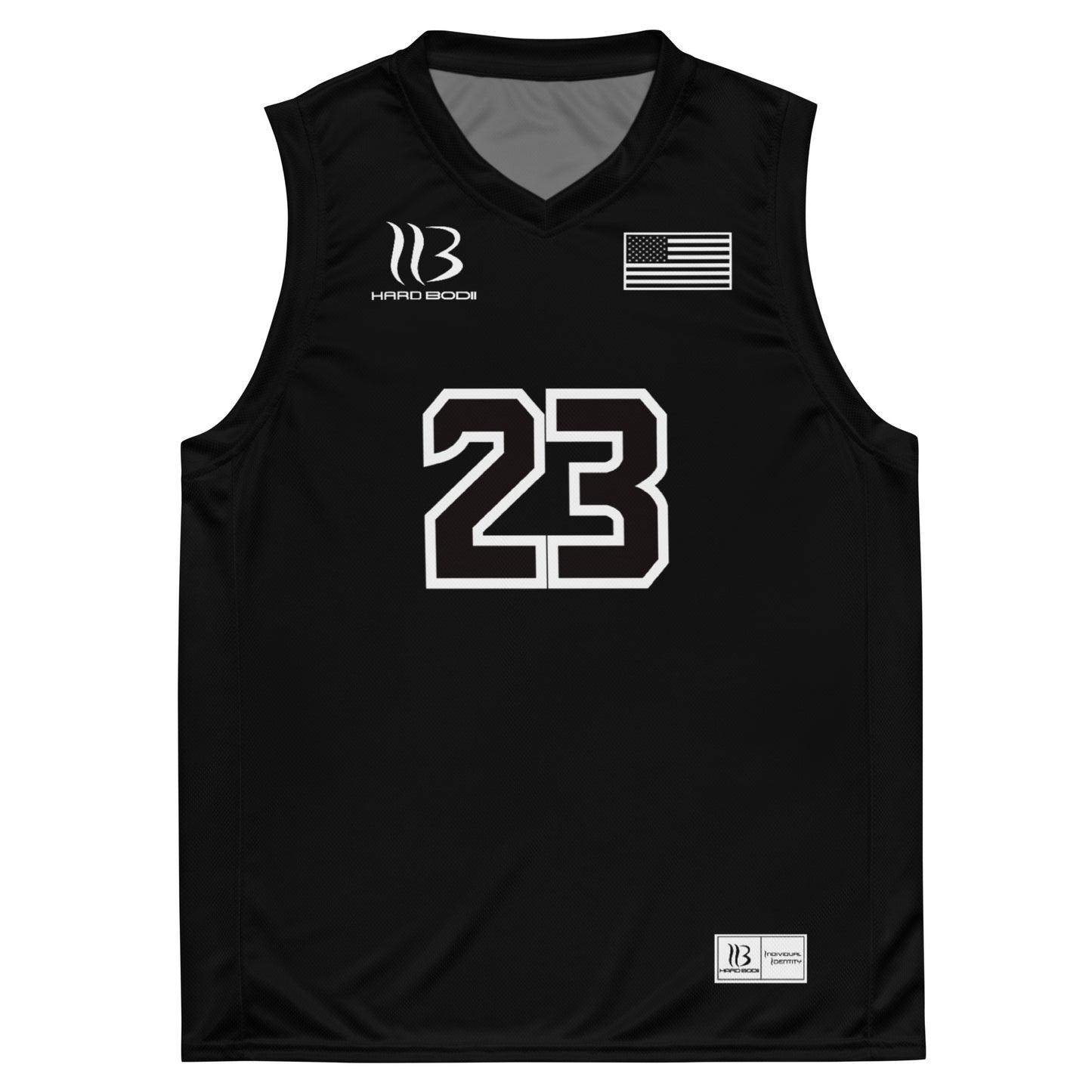 Hard Bodii 100 Polyester Black 23 Jersey