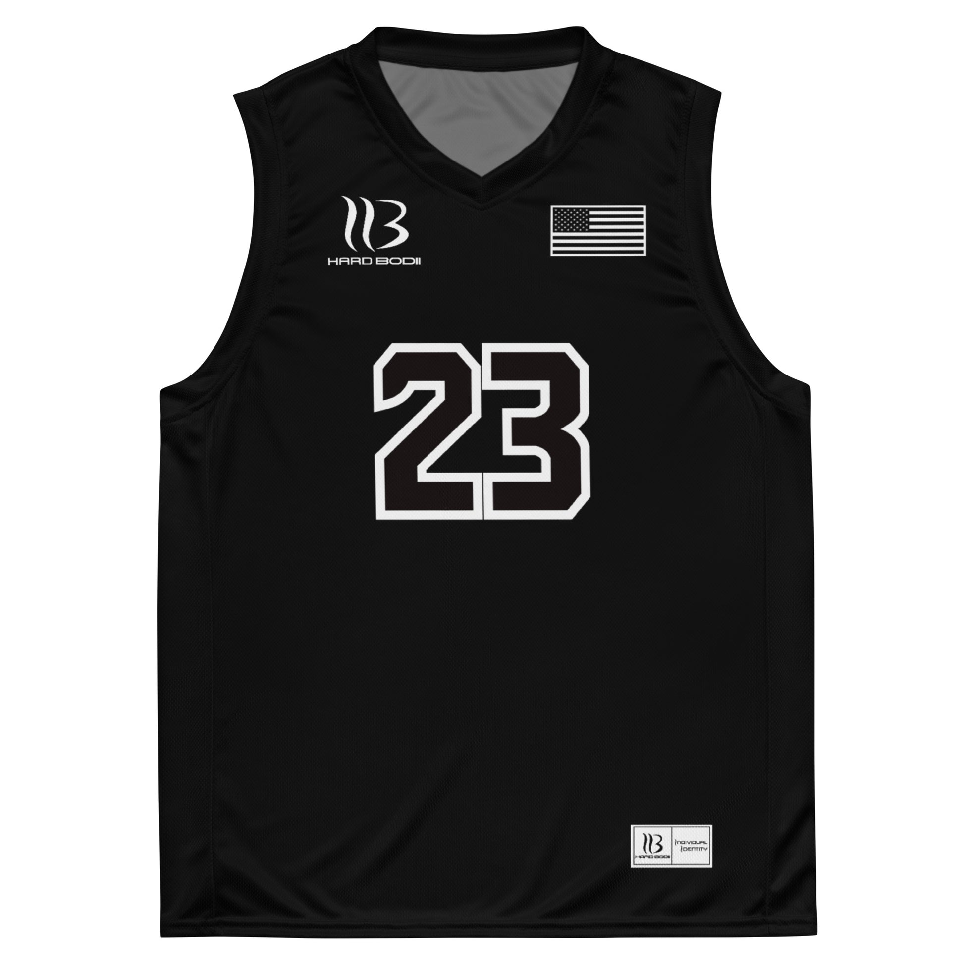 Hard Bodii 100 Polyester Black 23 Jersey